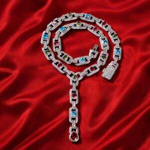 Iced Out Multi Color Gem 4 Dc 7